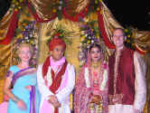 bride and groom at wedding in Delhi India
