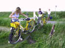 holland biking throught the fields